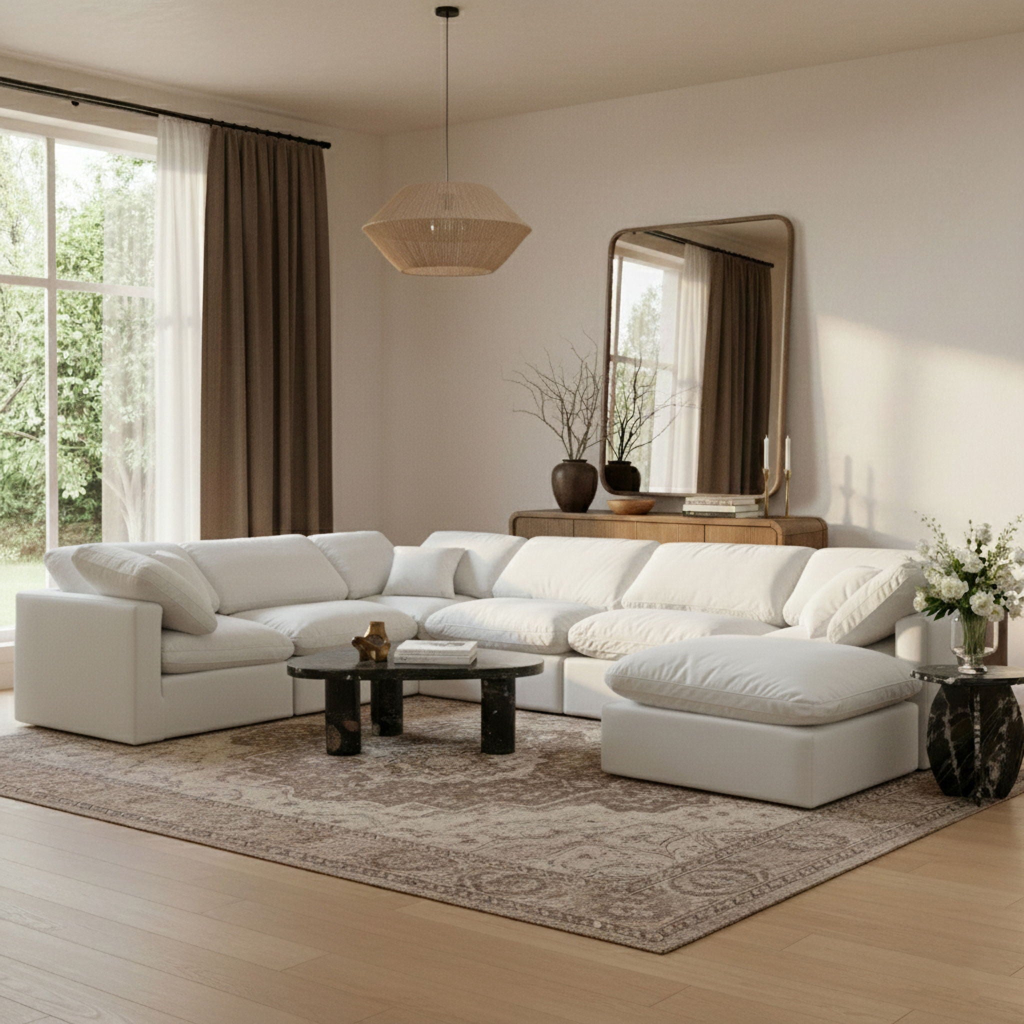 Indulge - Velvet 7 Piece Modular Sectional