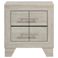 Trenton - 2-Drawer Nightstand Bedside Table - Rustic Cream