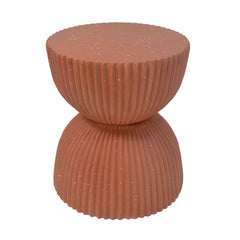 Side Table With Speckled Ribbed Texture