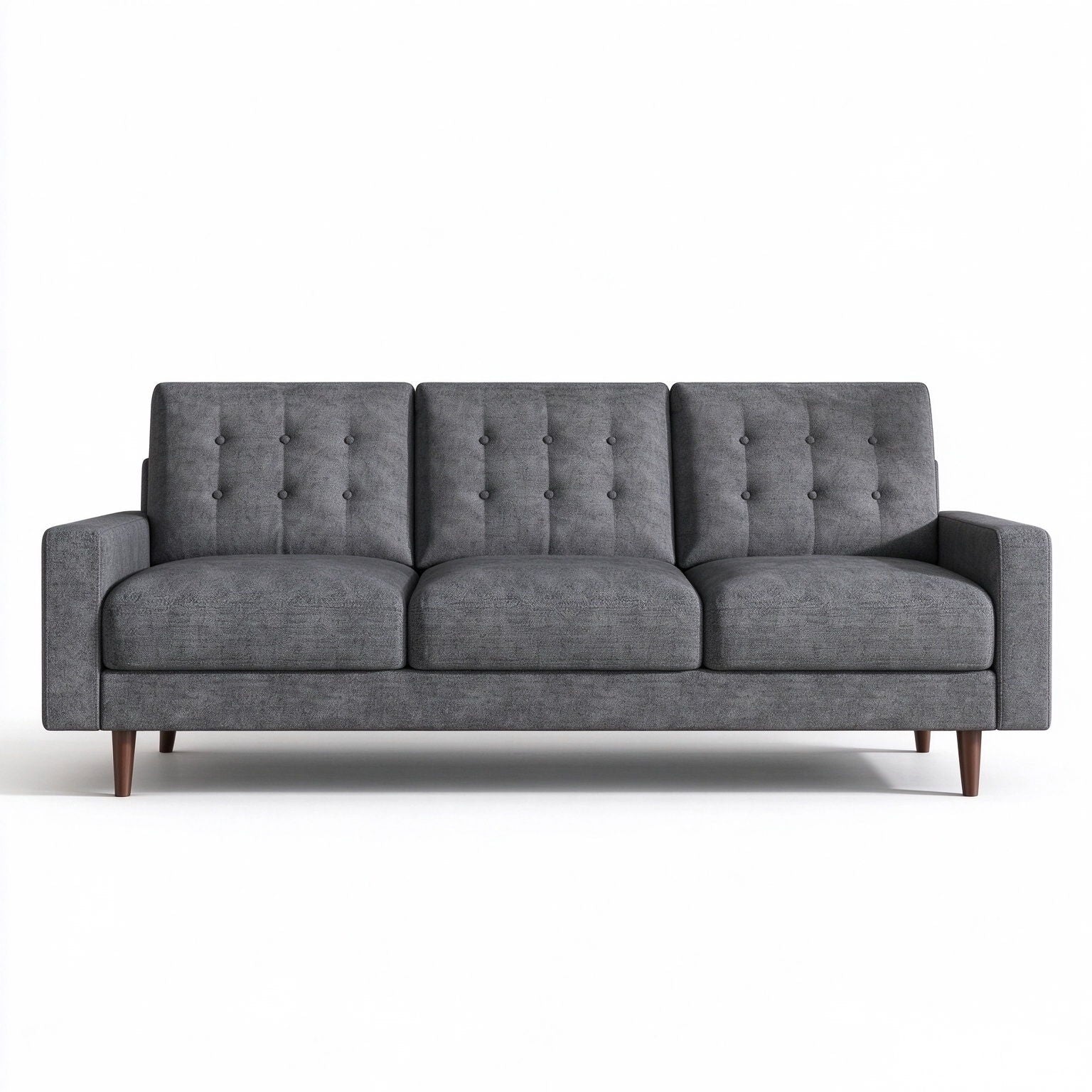 3 Seat Sofa Couch With Tufted Back Upholstered Couch For Living Room