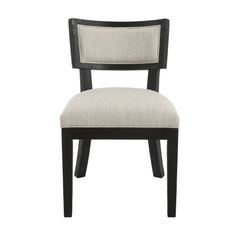 Farmhouse Style Fabric Upholstered Side Dining Chair Set