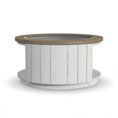 Melody - Round Coffee Table With Casters - White