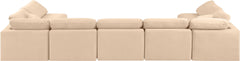 Indulge - Velvet 7 Piece Modular U-Shaped Sectional