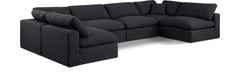 Comfy - 6 Piece Linen Modular Armless Sectional