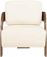 Cedra - Velvet Performance Fabric Upholstered Accent Chair - Brown Frame
