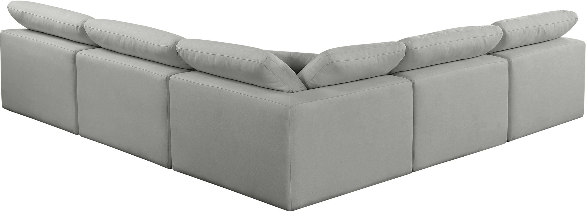 Comfy - 5 Piece Linen Modular Corner Armless Sectional