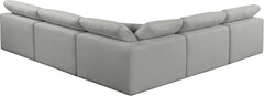 Comfy - 5 Piece Linen Modular Corner Armless Sectional