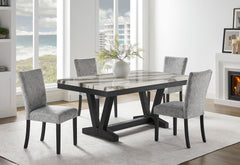 D1319 - Dining Table - Black / White