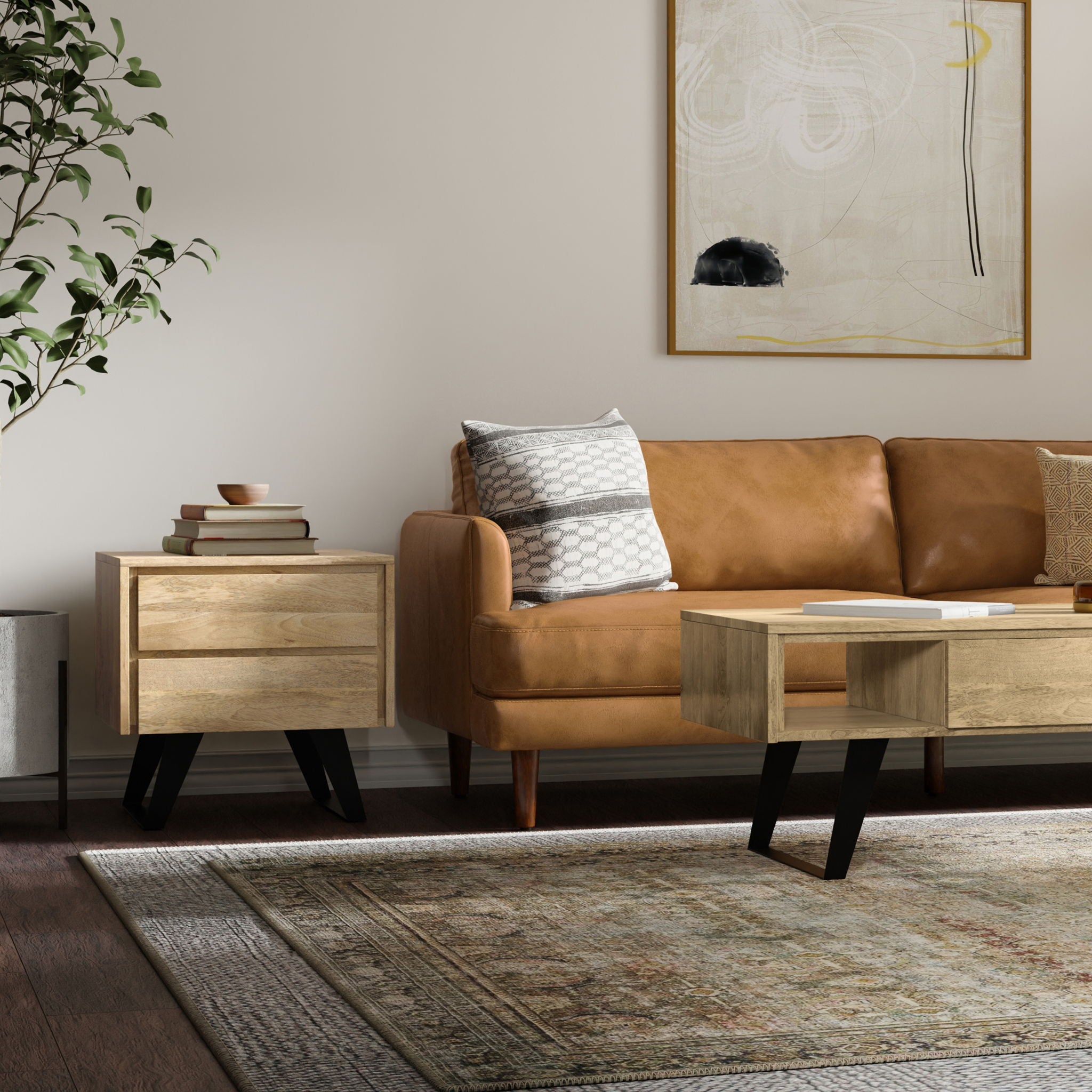 Lowry - Side Table - Natural