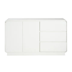 Sideboard, Wide Storage With 2 Doors And 3 Drawers