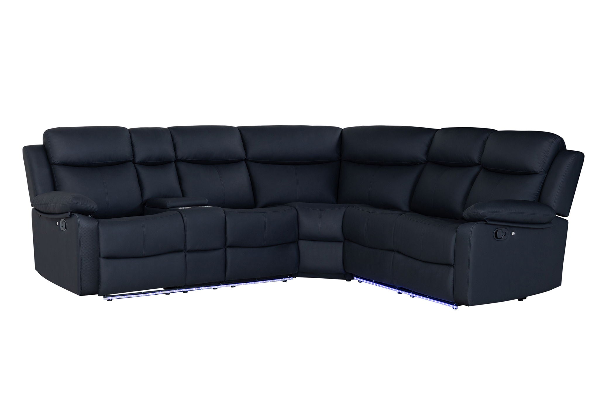 U6026 - Right Arm Facing Sectional With LED And Speaker - Black