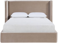 Kendall - Velvet Upholstered Bed - Taupe