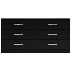 Finch - Black - Six Drawer Dresser - 29'' Height