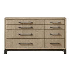 8 Drawer Dresser With Feet And Pulls - Brown