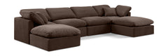 Indulge - Velvet 6 Piece Modular Double Chaise Sectional