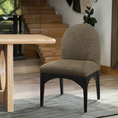Waldorf - Boucle Dining Side Chair With Black Legs