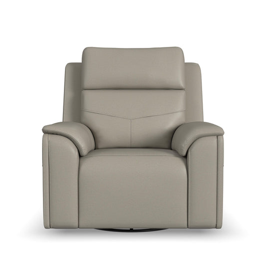Vernon - Power Swivel Gliding Recliner With Power Headrest, Lumbar, Heat & Massage