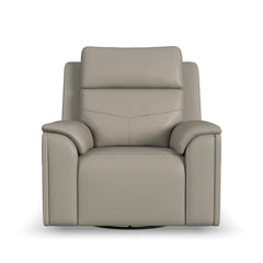 Vernon - Power Swivel Gliding Recliner With Power Headrest, Lumbar, Heat & Massage