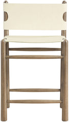 Santos - Upholstered Counter Stool With Stained Brown Base