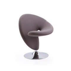 Modern Swivel Lounge Chair With Base - Gray