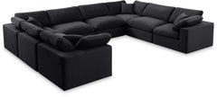 Comfy - 8 Piece Velvet Modular Sectional