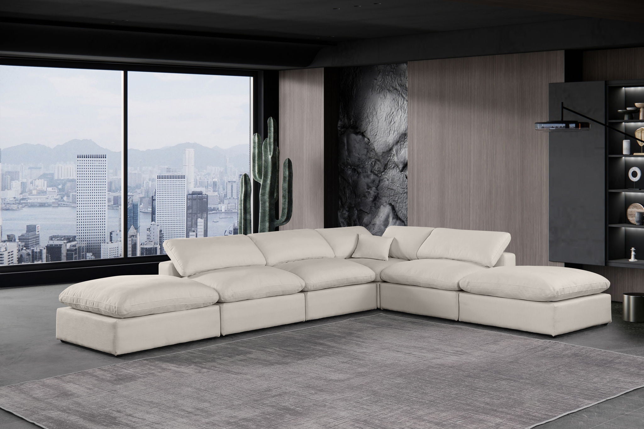 Comfy - 6 Piece Linen Modular Sectional