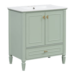 Freestanding Vanity With 1 Drawer & 2 Soft Close Doors With Door Mounted Storage