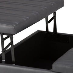 Ellis - Coffee Table Storage Ottoman Contemporary Design