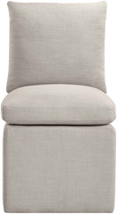 Nelori - Linen Textured Performance Fabric Upholstered Dining Chair (Set of 2)