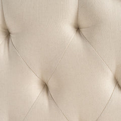 Queen & Full Size Headboard With Diamond Tufting And Nailhead Trim - Beige