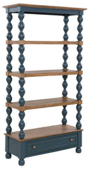 Finnworth - Bookcase - Blue / Brown