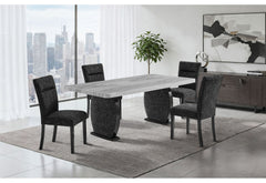 D2502 - 9 Piece Dining Room Set (Table And 8 Chairs) - Black