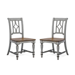 Plymouth - Dining Chair (Set of 2) - Gray / Dark Brown