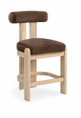 Arienzo - Velvet Performance Fabric Upholstered Counter Stool (Set of 2)