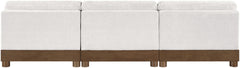 Turin - Chenille Fabric Upholstered Modular Sectional - Cream