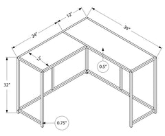 Corner Accent Console Table For Entryway, Unique L-Shaped Design