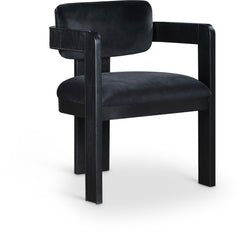 Sacha - Velvet Dining Chair With Black Base (Set of 2)