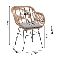 Antibes - 3 Piece Outdoor Patio Conversation Set