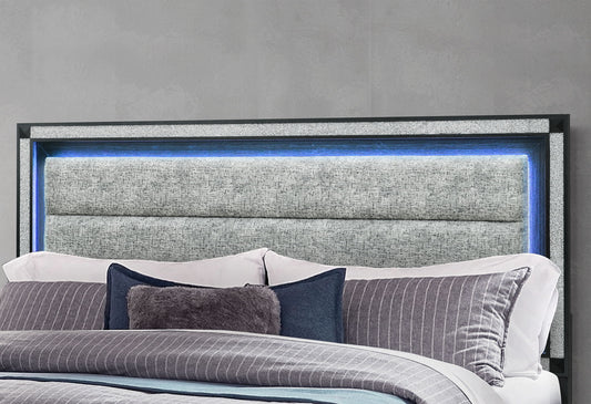 Soleil - 5 Piece King Bedroom Set - Charcoal