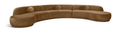 Avra - 177.5" Velvet Performance Fabric Upholstered Sectional