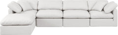 Indulge - Faux Leather 5 Piece Modular Sectional With Chaise