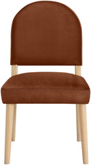 Varinelle - Velvet Dining Chair (Set of 2) - Natural Frame