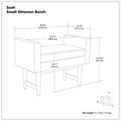 Scott - Upholstered Ottoman Bench