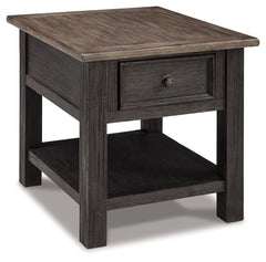 Tyler Creek - Grayish Brown / Black - Rectangular End Table