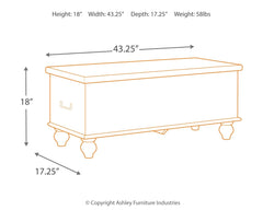 Fossil Ridge - Beige - Storage Bench