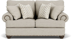 Patterson - Fabric Loveseat, Nailhead Trim