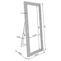 Mckay - Acrylic Frame Standing Mirror - Smokey Gray