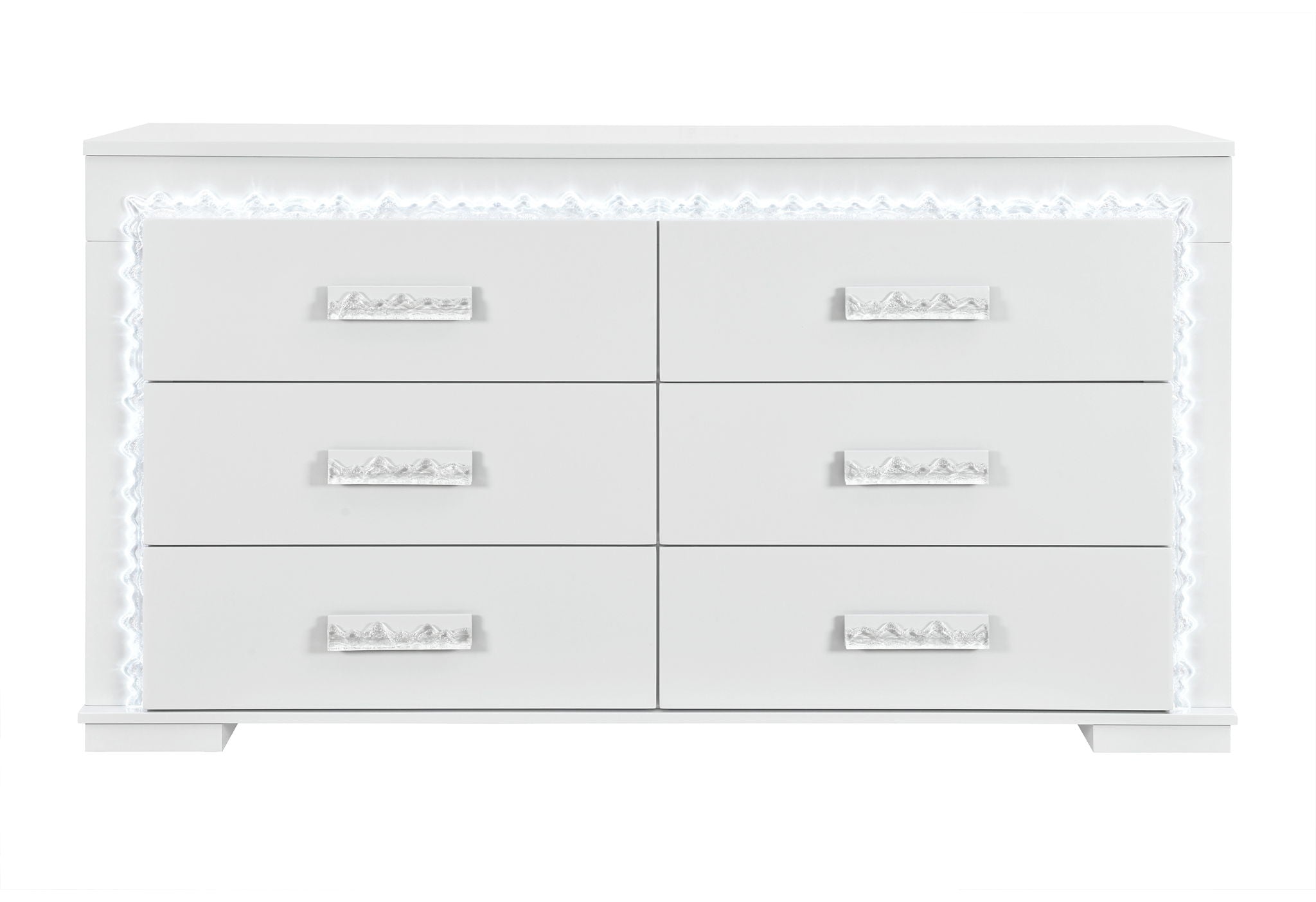 Naomi - 4 Piece Bedroom Set (Full Bed, Dresser, Mirror, Nightstand) - Silver Marble