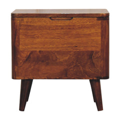 Lid Up Storage Stool - Brown