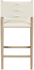 Andie - Vegan Leather Upholstered Counter Stool - Natural Base